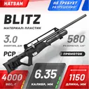 Винтовка пневматическая Hatsan BLITZ, кал. 6.35, 3 Дж (PCP, пластик)