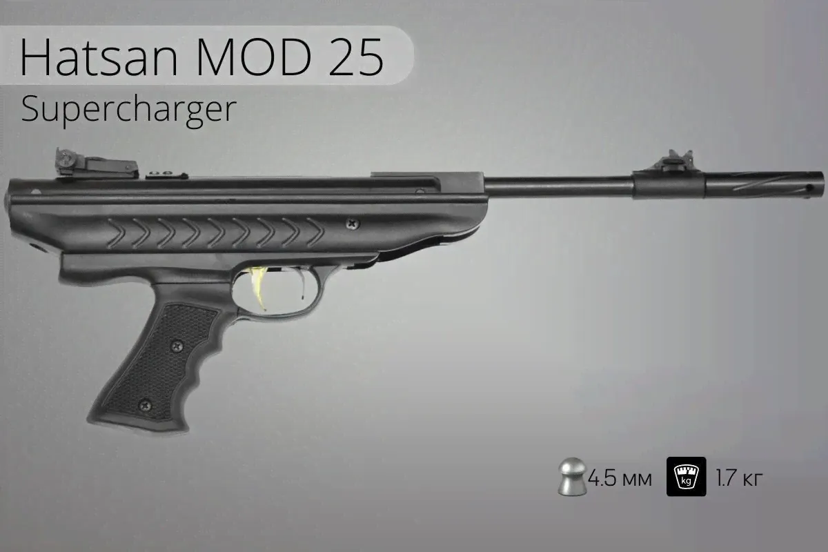 Пистолет пневматический Hatsan MOD 25 SuperСharger-4